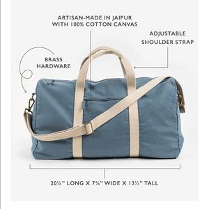 Known Supply Blue Duffle Weekender Bag